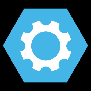 dişli düz vektör simgesi