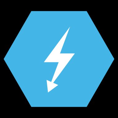 Electric Strike Düz Vektör Simgesi
