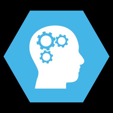 Beyin Dişlileri Düz Vektör Piktogramı