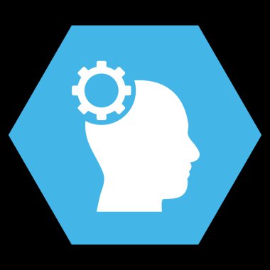 Intellect Gear Flat Vektör Simgesi