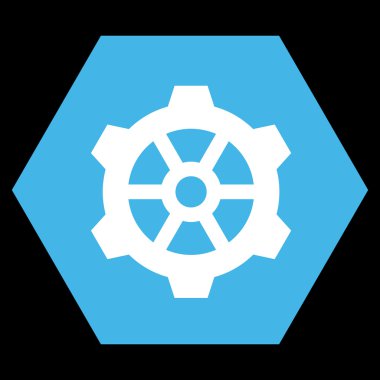 dişli düz vektör simgesi