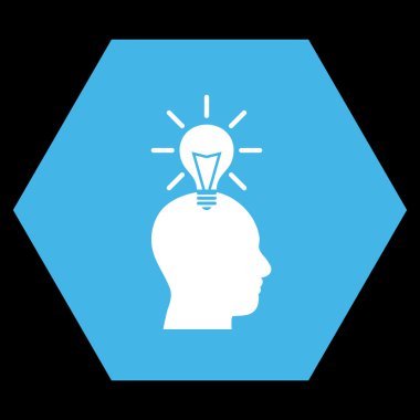 Genius Ampul Düz Vektör Simgesi