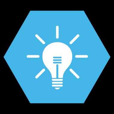 Ampul düz vektör piktogram