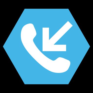 Gelen Çağrı Düz Vektör Sembolü
