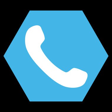 Telefon alıcı düz vektör simgesi