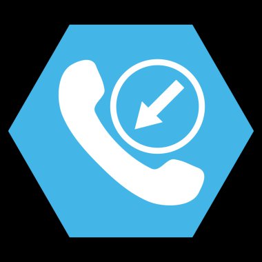 Gelen çağrı düz vektör piktogram