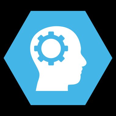 Intellect Gear Flat Vector Symbol