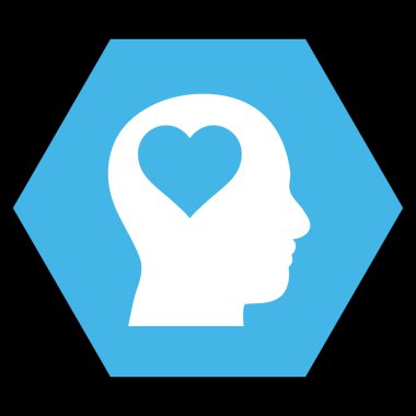 Lover Head Flat Vektör Sembolü