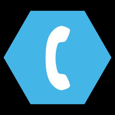 Alıcı düz vektör sembol telefon