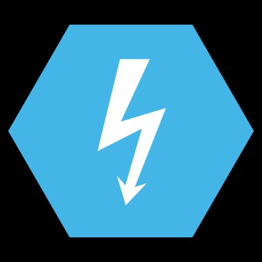 Yüksek Gerilim Düz Vektör Simgesi