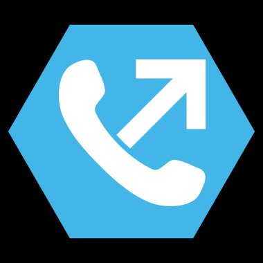 Giden Çağrı Düz Vektör Sembolü