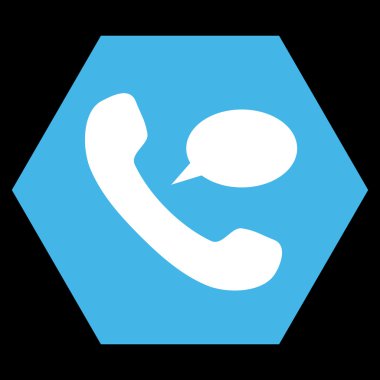 Telefon iletisi düz vektör piktogram