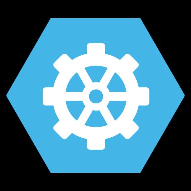 dişli düz vektör simgesi