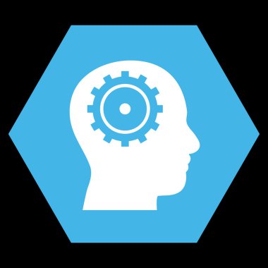 Akıl düz vektör piktogram