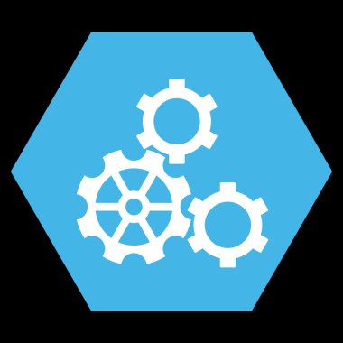 Dişliler Düz Vektör Piktogram