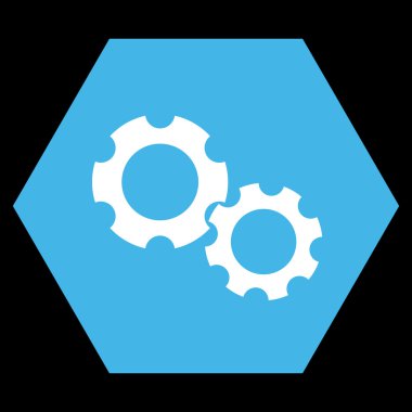 Dişliler Düz Vektör Piktogram