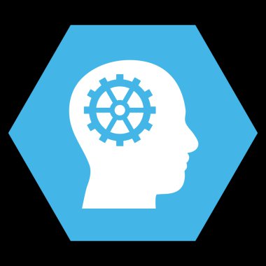 Akıl düz vektör piktogram