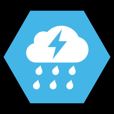 Fırtına düz vektör simgesi