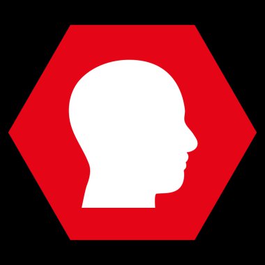 Kafa Profili Düz Vektör Simgesi