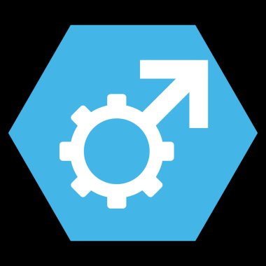 Teknolojik Potence düz vektör simgesi