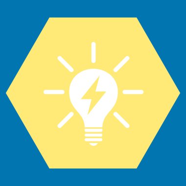 Elektrik ışık ampul düz vektör piktogram