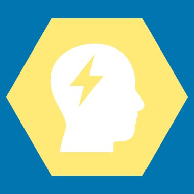 Beyin fırtınası düz vektör simgesi