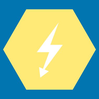 Elektrik Strike düz vektör piktogram