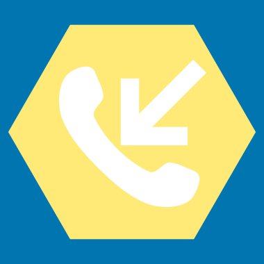 Gelen çağrı düz vektör piktogram