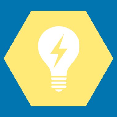 Elektrikli ampul düz vektör piktogram