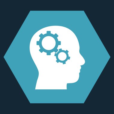 Beyin Dişlileri Düz Vektör Piktogramı