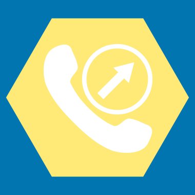 Giden çağrı düz vektör piktogram