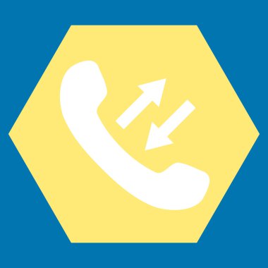 Düz vektör piktogram konuşurken telefon