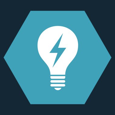 Elektrikli ampul düz vektör piktogram