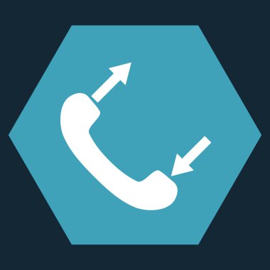 Düz vektör piktogram konuşurken telefon