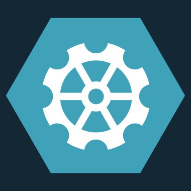 dişli düz vektör simgesi