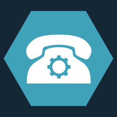 Telefon ayarları düz vektör simgesi