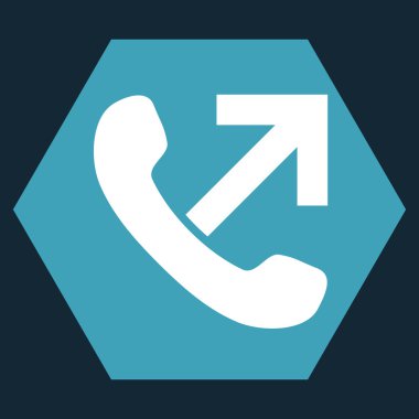 Giden Çağrı Düz Vektör Sembolü