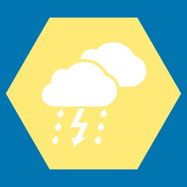 Fırtına düz vektör piktogram