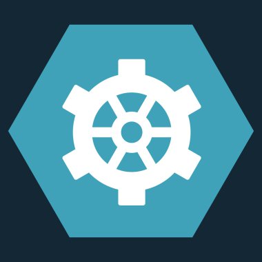 dişli düz vektör simgesi