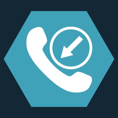 Gelen çağrı düz vektör piktogram