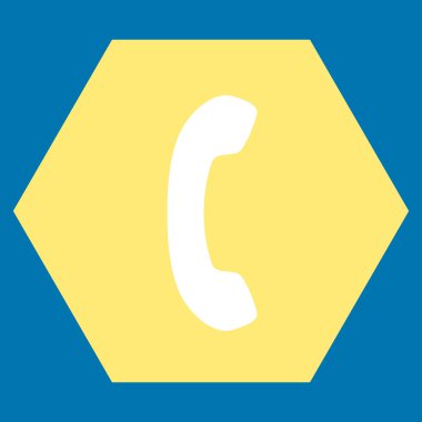 Telefon alıcı düz vektör simgesi