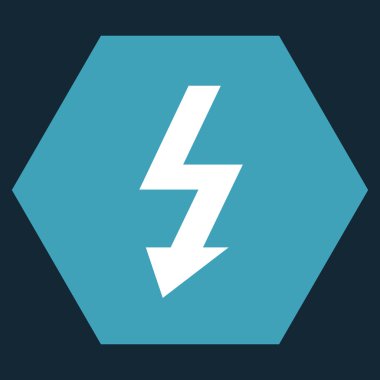 Yüksek Gerilim Düz Vektör Simgesi