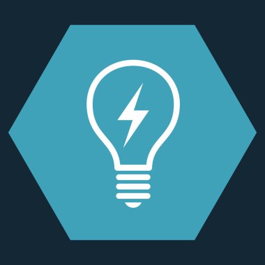 Elektrik Ampul düz vektör simgesi