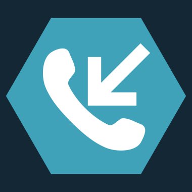 Gelen çağrı düz vektör piktogram