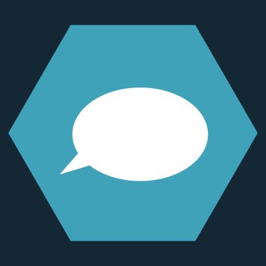 İleti Bulutu Düz Vektör Sembolü