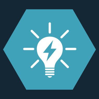 Elektrik ışık ampul düz vektör piktogram