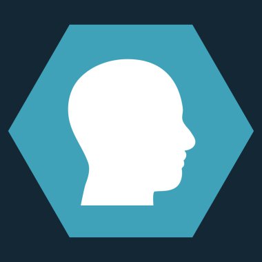 Kafa düz vektör piktogram profil