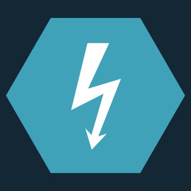 Yüksek gerilim düz vektör piktogram