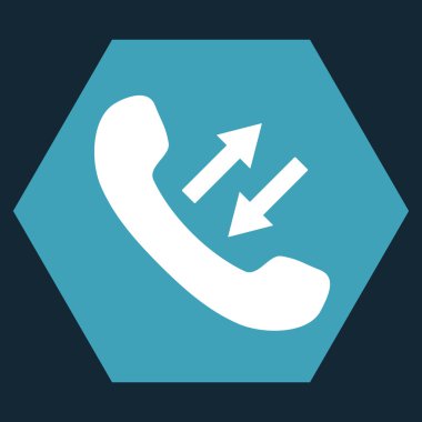 Telefon Konuşma Düz Vektör Sembolü