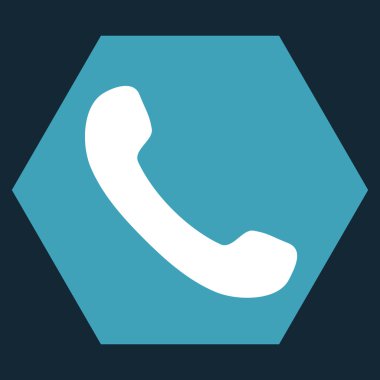 Alıcı düz vektör sembol telefon